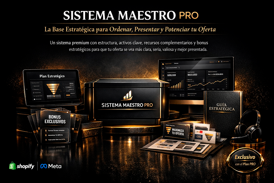 Sistema Maestro PRO pack de recursos para productos digitales e infoproductos